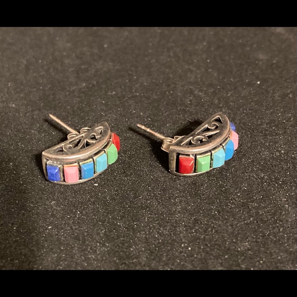 4.4 gram Multi Colored Stone Earrings